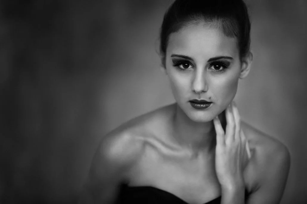 schwarz-weiß Portrait von Larissa