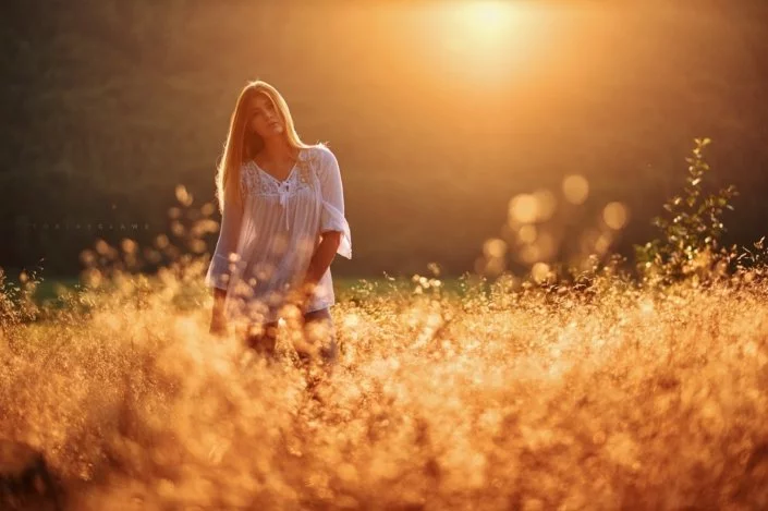 Sunset Portrait im Gegenlicht mit Model Lisa