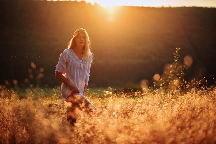 Sunset Portrait im Gegenlicht mit Model Lisa