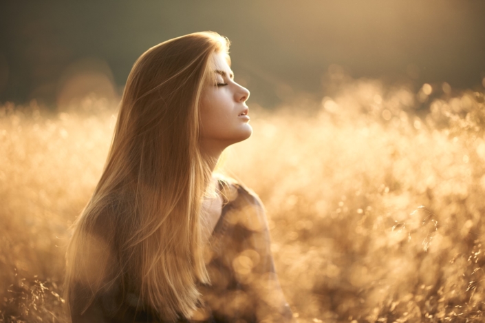 Outdoor Portrait bei Sonnenuntergang